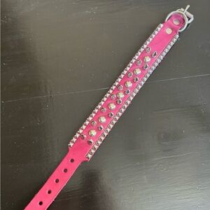 19 inch leather spiked dog collar